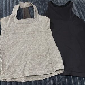 Lululemon bundle of 2 fitted long tank tops size 10